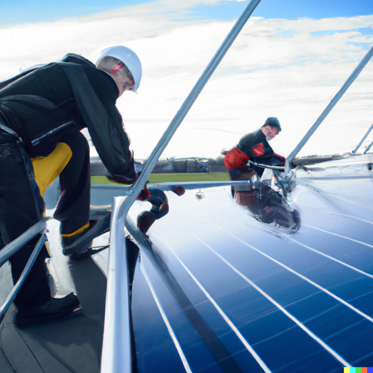 Installation of Industrial solar panels