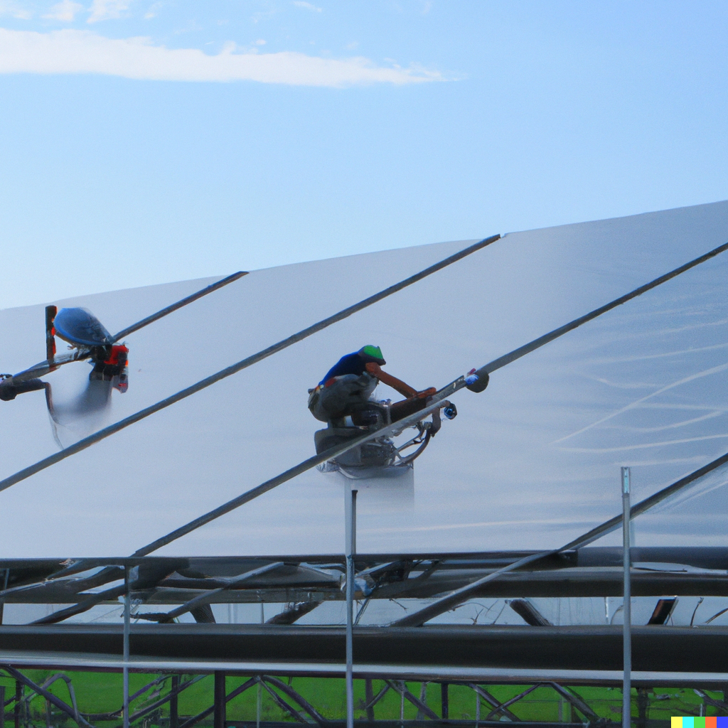 installation of industrial solar panel systems